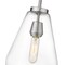 Z-Lite Ayra 1 Light Pendant, Brushed Nickel & Clear 488P8-BN - alternate 6